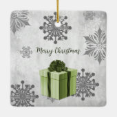 Weihnachtsgeschenk Feiertag Keramik Ornament (Rückseite)