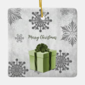 Weihnachtsgeschenk Feiertag Keramik Ornament (Vorderseite)