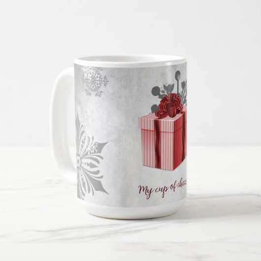 Weihnachtsgeschenk Feiertag Tasse (Vorderseite Links)