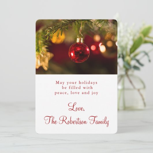 Weihnachtsgeschenk Feiertagskarte (Stehend Vorderseite)