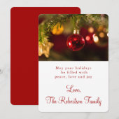 Weihnachtsgeschenk Feiertagskarte (Vorne/Hinten)