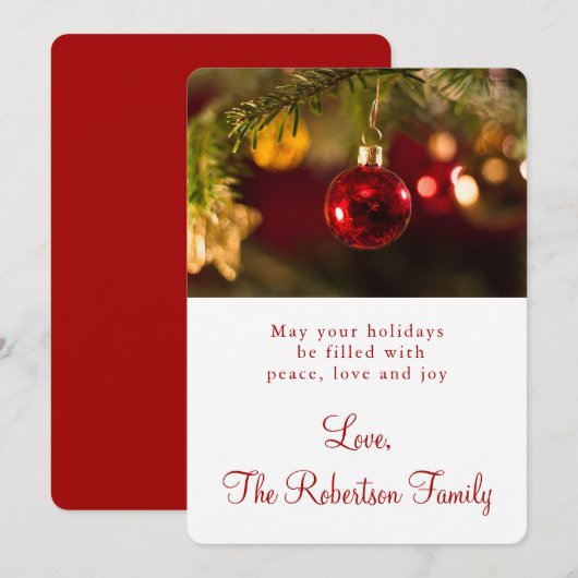 Weihnachtsgeschenk Feiertagskarte (Vorne/Hinten)