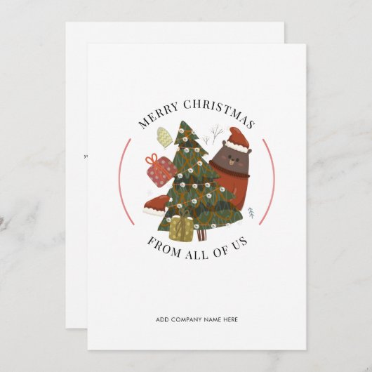 Weihnachtsgeschenk Feiertagskarte (Vorne/Hinten)