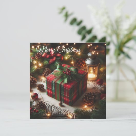 Weihnachtsgeschenk Feiertagskarte (Stehend Vorderseite)