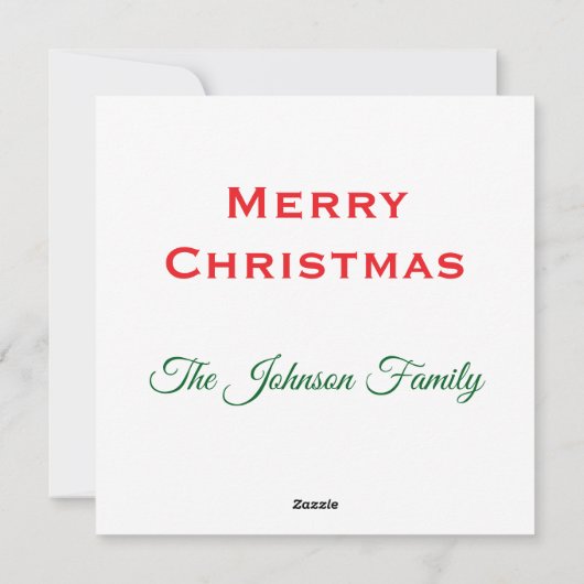 Weihnachtsgeschenk Feiertagskarte (Rückseite)