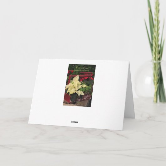 Weihnachtsgeschenk Feiertagskarte (Rückseite)