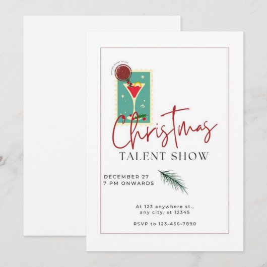 Weihnachtsgeschenk Feiertagskarte (Vorne/Hinten)