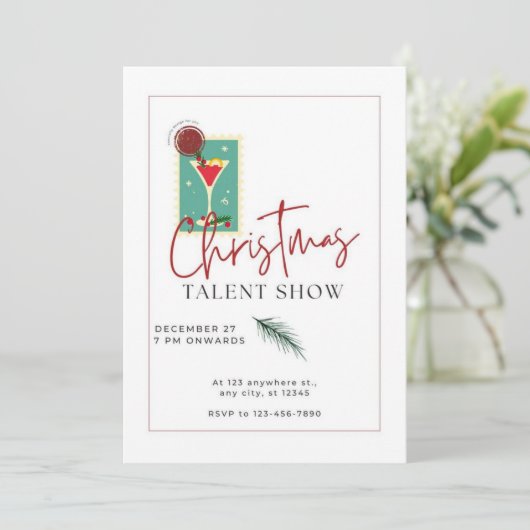 Weihnachtsgeschenk Feiertagskarte (Stehend Vorderseite)