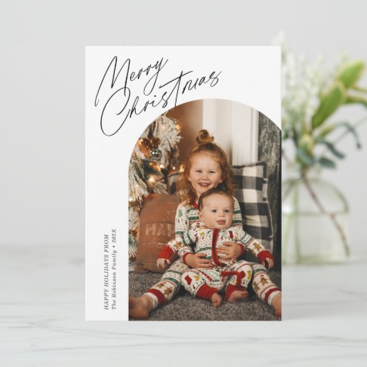 Weihnachtsgeschenk Feiertagskarte (Stehend Vorderseite)