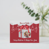 Weihnachtsgeschenk Feiertagspostkarte (Stehend Vorderseite)