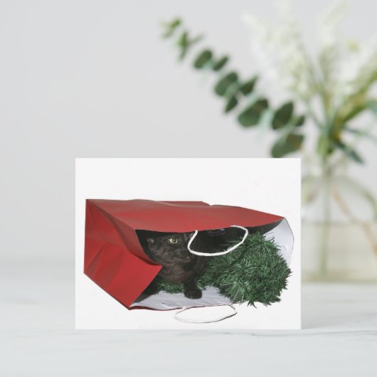 Weihnachtsgeschenk Feiertagspostkarte (Stehend Vorderseite)