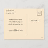 Weihnachtsgeschenk Feiertagspostkarte (Rückseite)