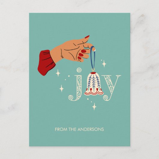 Weihnachtsgeschenk Feiertagspostkarte (Vorderseite)