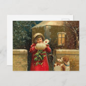 Weihnachtsgeschenk Feiertagspostkarte (Vorne/Hinten)