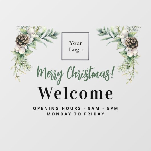 Weihnachtsgeschenk Fensteraufkleber (Blatt)