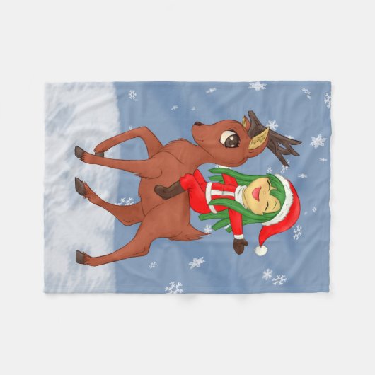 Weihnachtsgeschenk Fleecedecke (Vorderseite (Horizontal))