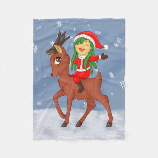 Weihnachtsgeschenk Fleecedecke (Vorderseite)