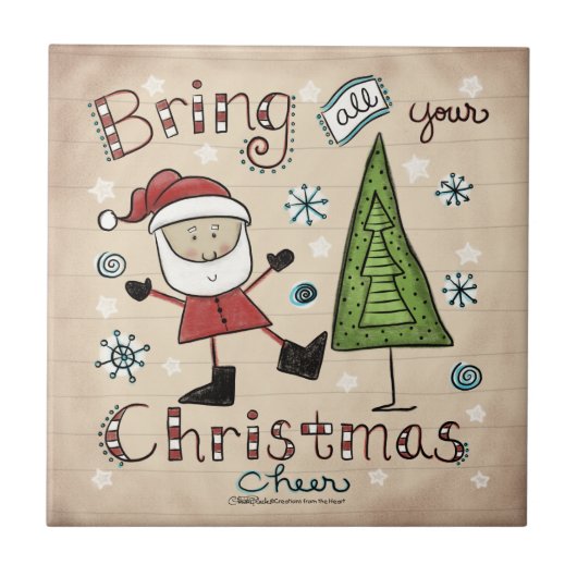 Weihnachtsgeschenk Fliese (Vorderseite)