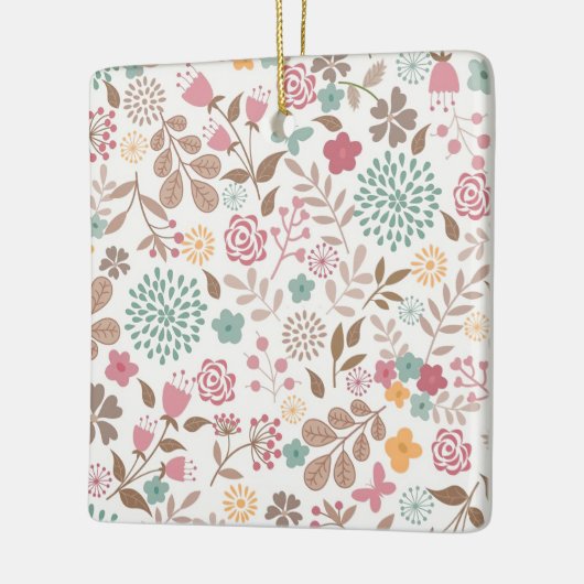 Weihnachtsgeschenk Flora 4 Jahreszeiten Keramikornament (Links)