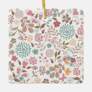 Weihnachtsgeschenk Flora 4 Jahreszeiten Keramikornament