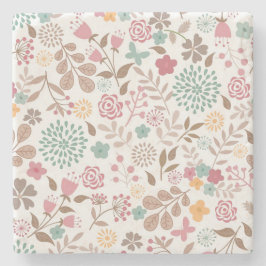 Weihnachtsgeschenk Flora 4 Jahreszeiten Steinuntersetzer