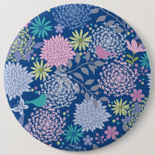 Weihnachtsgeschenk Floral 60. Geburtstag Button