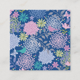 Weihnachtsgeschenk Floral 60. Geburtstag Quadratische Visitenkarte