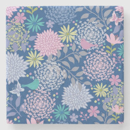 Weihnachtsgeschenk Floral 60. Geburtstag Steinuntersetzer