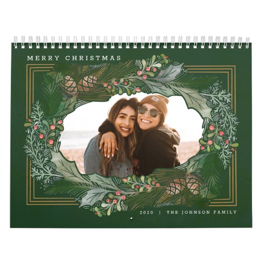 Weihnachtsgeschenk Foto Forest Green Kalender (Titelbild)