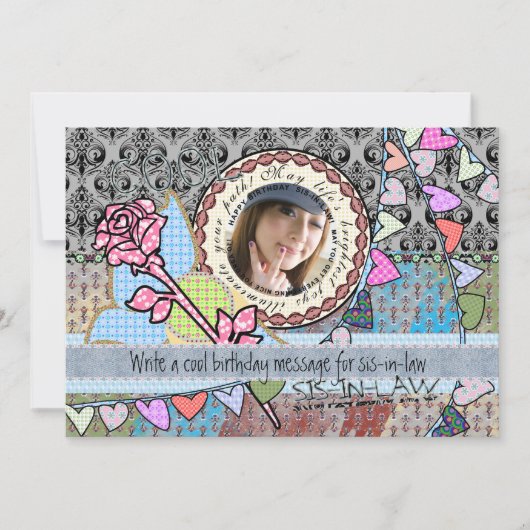 Weihnachtsgeschenk-Fotokarte - Schwiegermutter Karte (Vorderseite)