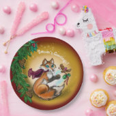 Weihnachtsgeschenk Fox Pappteller (Party)