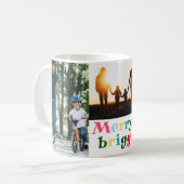 Weihnachtsgeschenk Froh und Hell Benutzerdefiniert Kaffeetasse (Vorderseite Links)