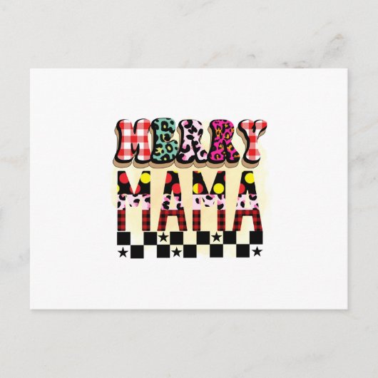 Weihnachtsgeschenk Frohe Mama Postkarte (Vorderseite)