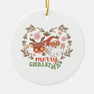 Weihnachtsgeschenk Frohe Weihnachten Keramik Ornament