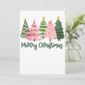 Weihnachtsgeschenk Frohe Weihnachtsbaum Einladung (Stehend Vorderseite)