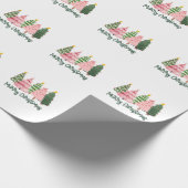 Weihnachtsgeschenk Frohe Weihnachtsbaum Geschenkpapier (Ecke)
