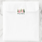 Weihnachtsgeschenk Frohe Weihnachtsbaum Runder Aufkleber (Tasche)