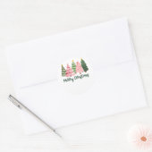 Weihnachtsgeschenk Frohe Weihnachtsbaum Runder Aufkleber (Umschlag)