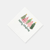Weihnachtsgeschenk Frohe Weihnachtsbaum Serviette (Ecke)