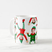 Weihnachtsgeschenk Funny Elf Custom Face Kaffeetasse (Vorderseite Links)