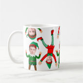 Weihnachtsgeschenk Funny Elf Custom Face Kaffeetasse (Links)