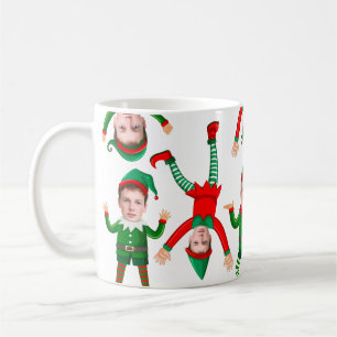 Weihnachtsgeschenk Funny Elf Custom Face Kaffeetasse