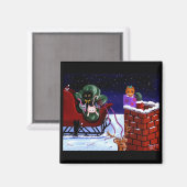 Weihnachtsgeschenk Funny Niedlich Cat Art Creation Magnet (Vorderseite/Rückseite)