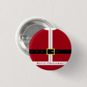 Weihnachtsgeschenk Funny Weihnachtsmann Design Button (Vorne & Hinten)