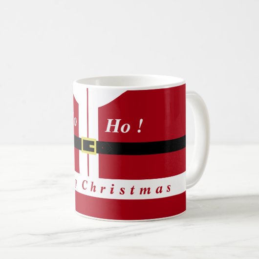 Weihnachtsgeschenk Funny Weihnachtsmann Design Kaffeetasse (VorderseiteRechts)