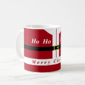 Weihnachtsgeschenk Funny Weihnachtsmann Design Kaffeetasse (Vorderseite Links)