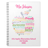 Weihnachtsgeschenk für Apfel der Wortlehre Notizblock (Vorderseite)