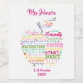 Weihnachtsgeschenk für Apfel der Wortlehre Weinetikett (Einzelnes Label)