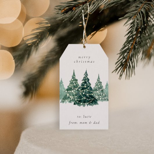 Weihnachtsgeschenk für Aquarellen Geschenkanhänger