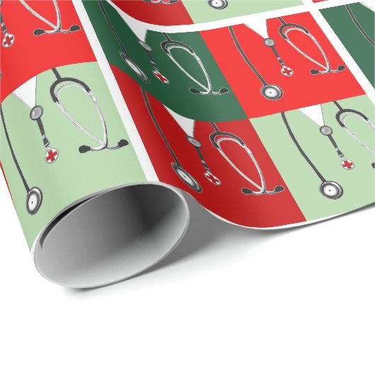 Weihnachtsgeschenk für Ärzte Geschenkpapier (Rolleneckpunkt)